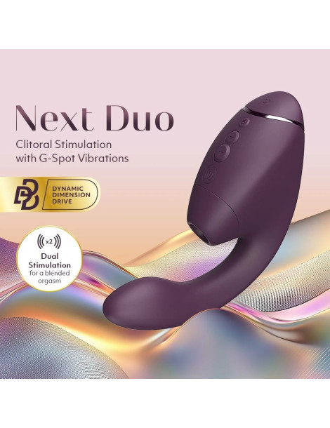 Vibrátor s pulzační stimulací klitorisu Next Duo , Womanizer (dark purple)