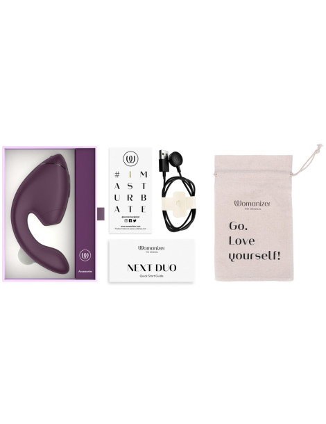 Vibrátor s pulzační stimulací klitorisu Next Duo , Womanizer (dark purple)