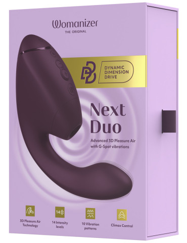 Vibrátor s pulzační stimulací klitorisu Next Duo , Womanizer (dark purple)