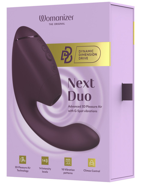 Vibrátor s pulzační stimulací klitorisu Next Duo , Womanizer (dark purple)