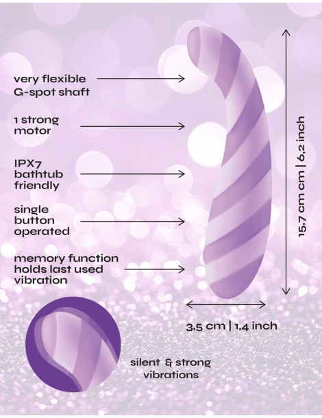 Vibrátor na bod G Glitz Purple Pleasure , Dream Toys