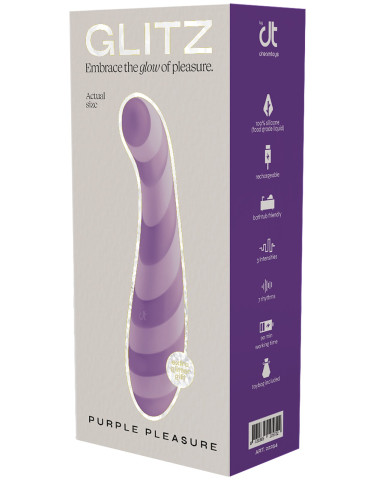 Vibrátor na bod G Glitz Purple Pleasure , Dream Toys