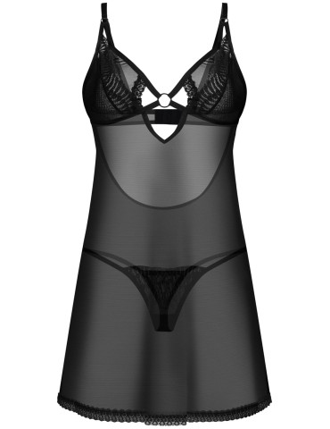 Průsvitná košilka Alliane + tanga , Obsessive