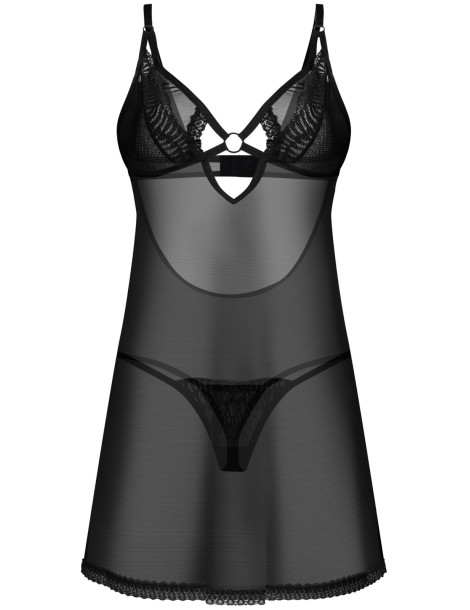 Průsvitná košilka Alliane + tanga , Obsessive
