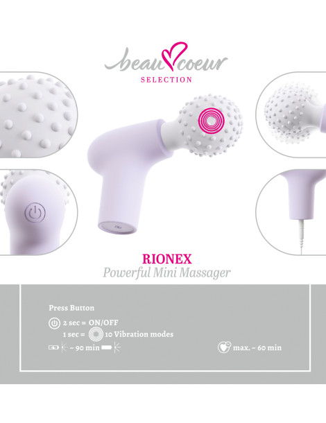 Mini masážní pistole Rionex , Beau Coeur