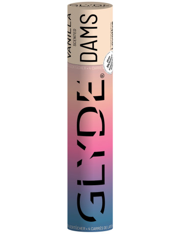Tenké ochucené orální roušky Dams Vanilla , Glyde (4 ks)