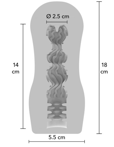 Průhledný masturbátor HERO Clear Wave , TOYJOY