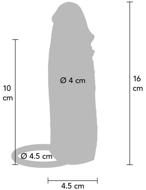 Vibrační zvětšovací návlek na penis (+ dálkový ovladač) Get Real Hydrated Skin , TOYJOY (16 cm)