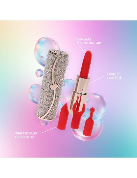 Mini vibrátor (+ 4 nástavce) Candy , Loveline