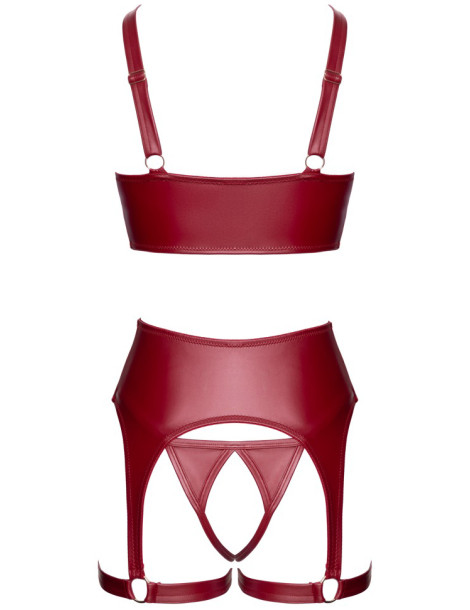 Set červeného wetlook prádla , Cottelli