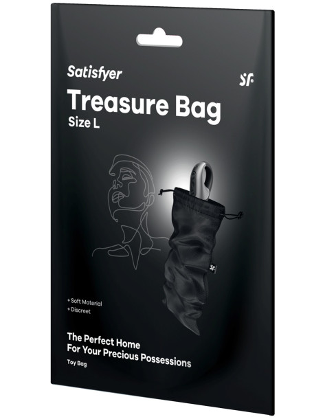 Pytlík na erotické pomůcky Treasure Bag (L) , Satisfyer (černý)
