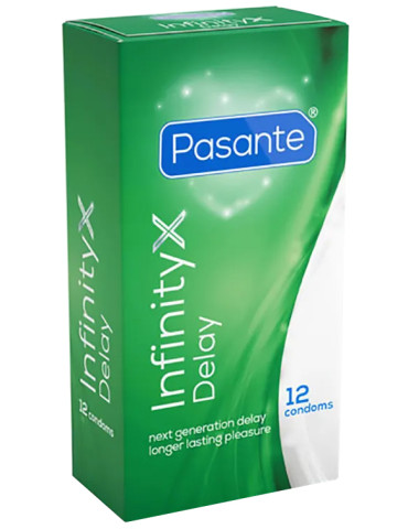 Znecitlivující kondomy Pasante Infinity X (12 ks)