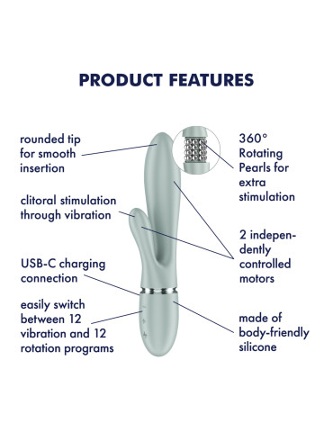 Perličkový vibrátor s králíčkem Pearl Bunny 2 , Satisfyer